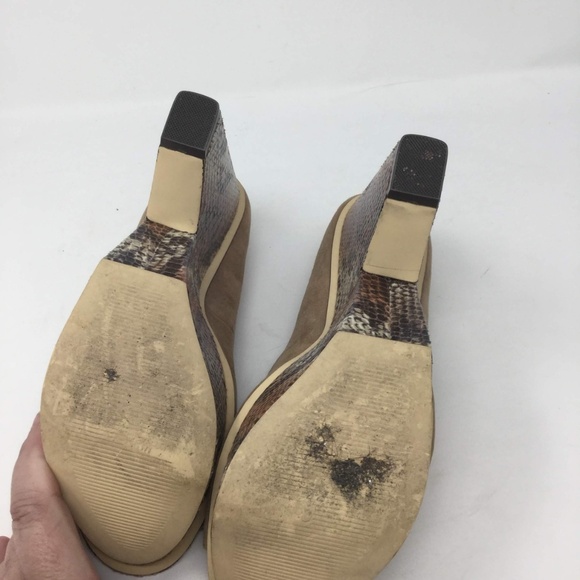 Calvin Klein Wedges Suede Snake Kainen 8.5M - Picture 3 of 8